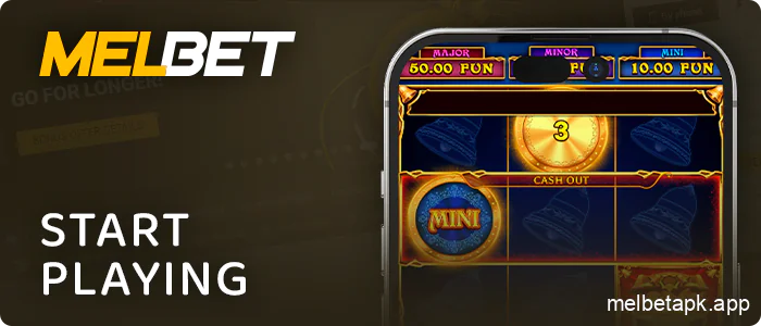 Start playing casino games on Melbet app